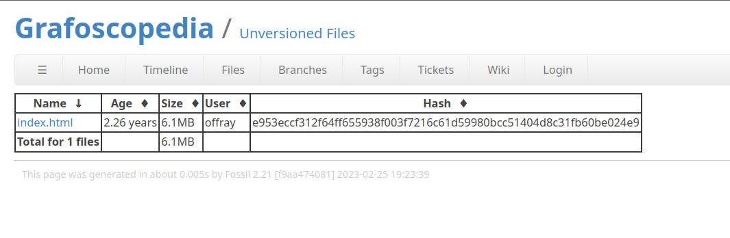 Captura del menú de archivos no-versionados en el repositorio