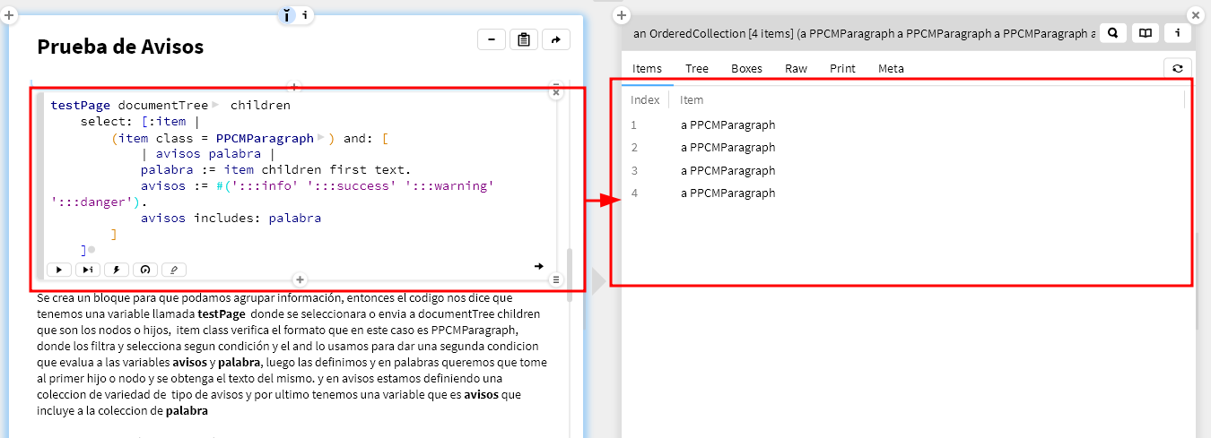  item class (formato PPCMParagraph) 